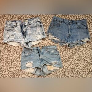 Women's Distressed Denim Shorts